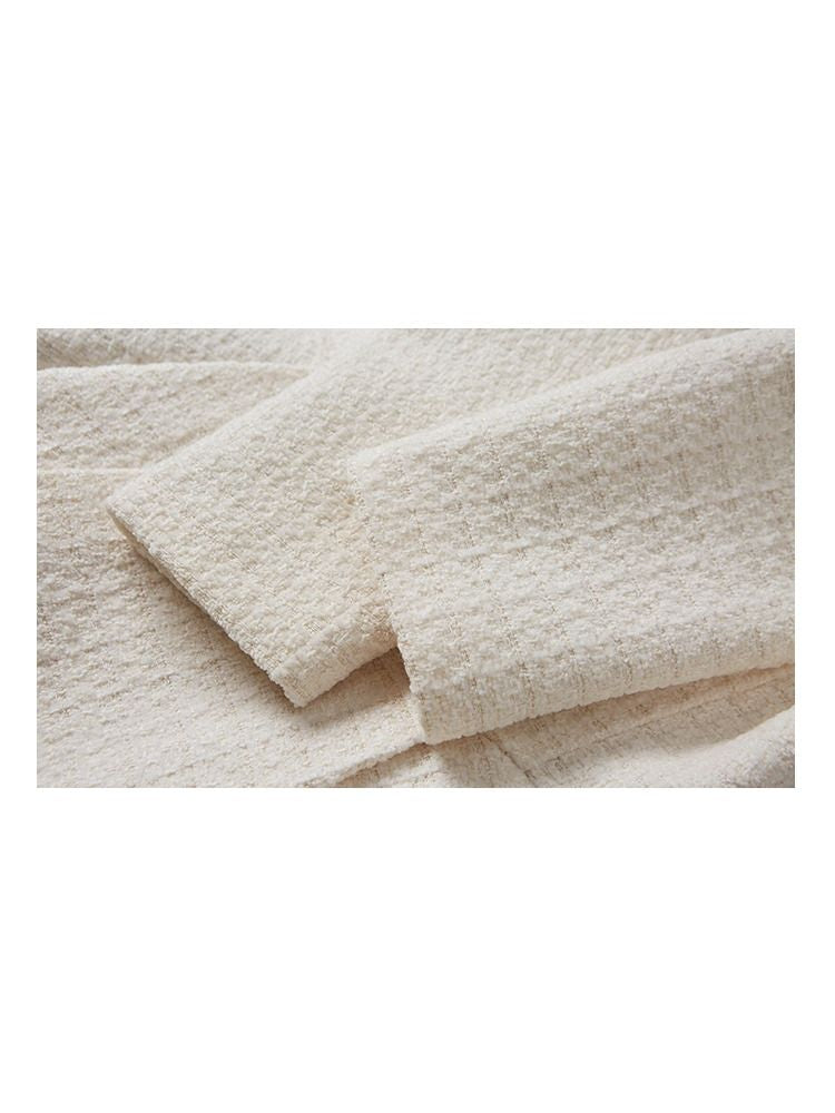 Pleated Waisted Tweed Jacket【s0000005281】