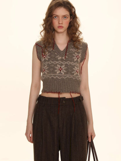 Snowflakev-Neck 니트 언더 셔츠 [S0000006009]