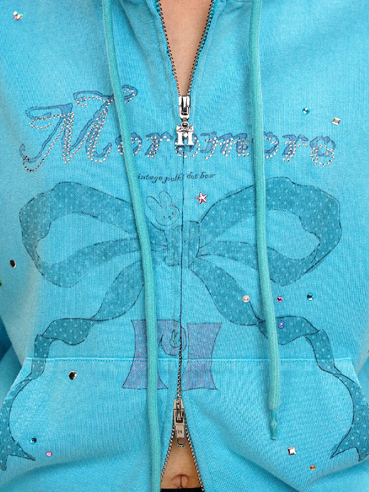 Bow Print Diamond Sweat Cardigan【s0000016420】