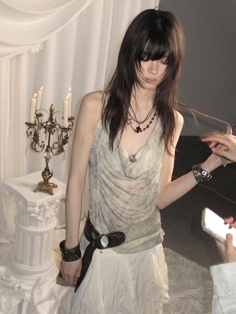 Gold 2000S Distressed Bikini Dress【s0000017044】