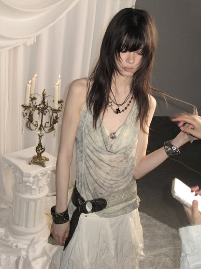 Gold 2000S Distressed Bikini Dress【s0000017044】