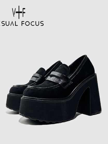 Matte Leather High Heel Loafers【s0000015716】