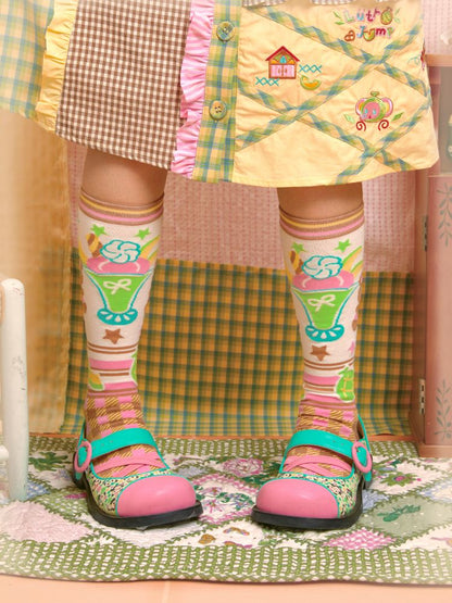 Plaid mid-calf socks【s0000013705】