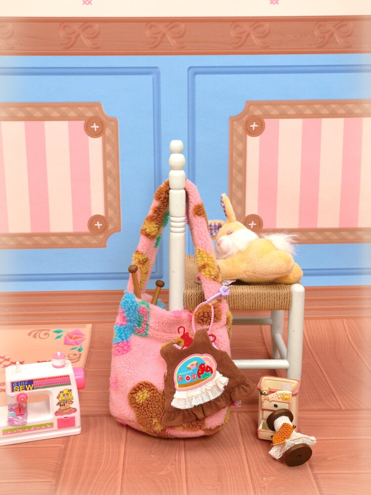 Pink Polar Fleece Lambswool Tote【s0000015576】