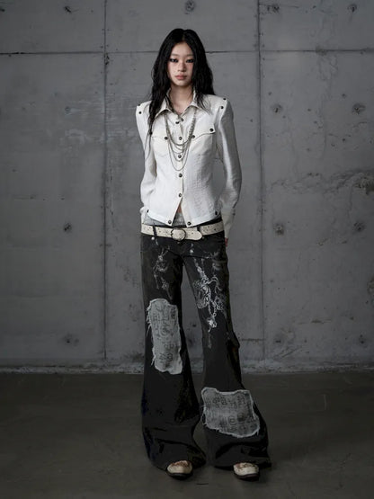 Leather Detachable Long-Sleeved Shirt【s0000014119】