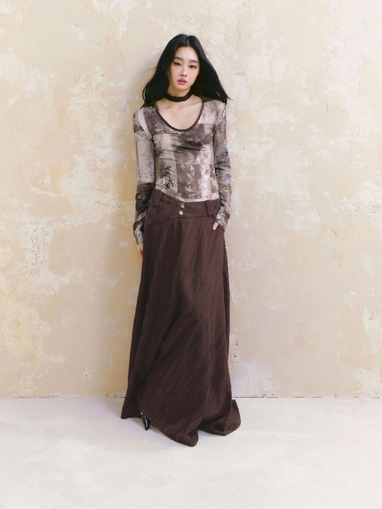 Intellectual Low Round Neck Slim Dress【s0000012137】
