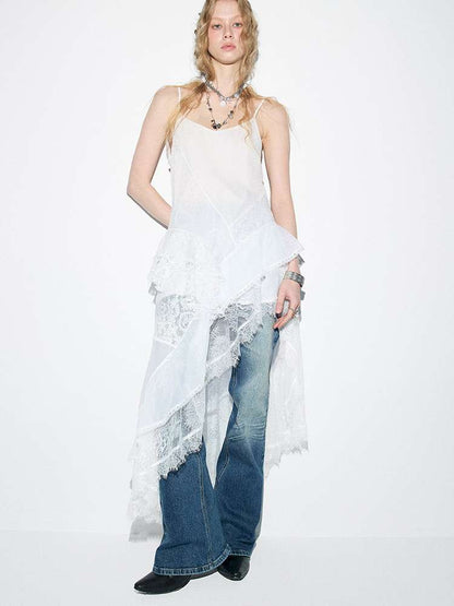 Lace Irregular Patchwork Dress【s0000015411】