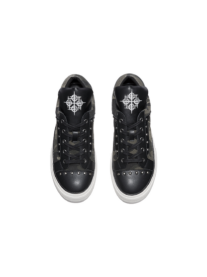 Camouflage Patchwork Canvas Sneakers【s0000018364】