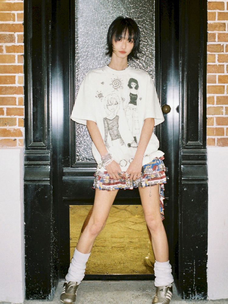 Printed Short Sleeve T-Shirt【s0000012426】