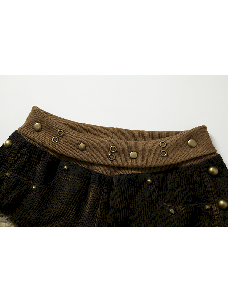 코듀로이 A- 라인 반바지 [S0000011430]