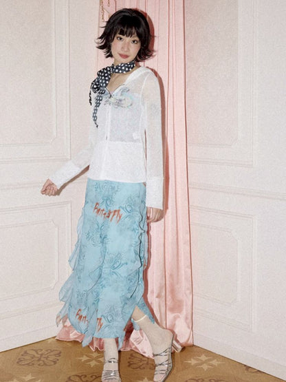 Wallpaper High Waist Skinny Skirt【s0000012269】