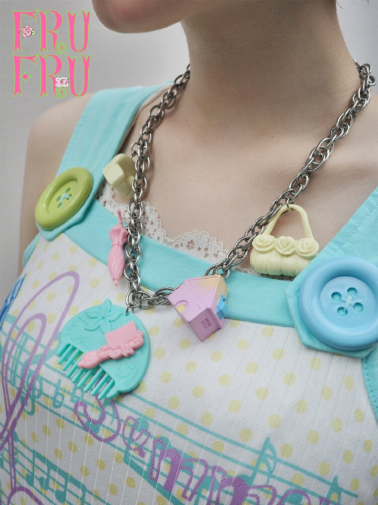 DIY Comb Adjustable Y2K Necklace【s0000017767】