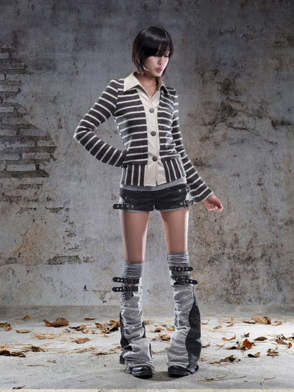 Faux Two-Piece Leggings Low-Rise Shorts【s0000014485】