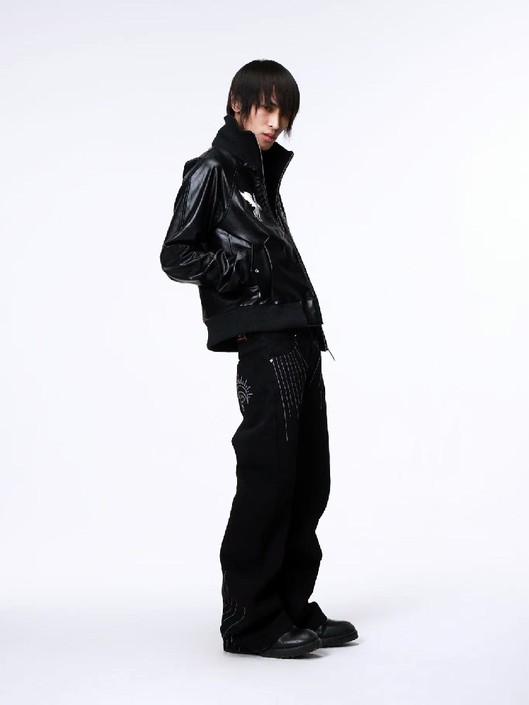Dark Wind Star Patchwork Zip Jacket【s0000018205】