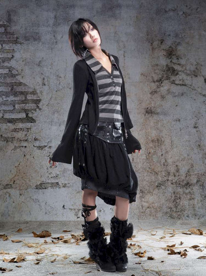 V-Neck Pullover Long-Sleeve Knit Top【s0000014492】