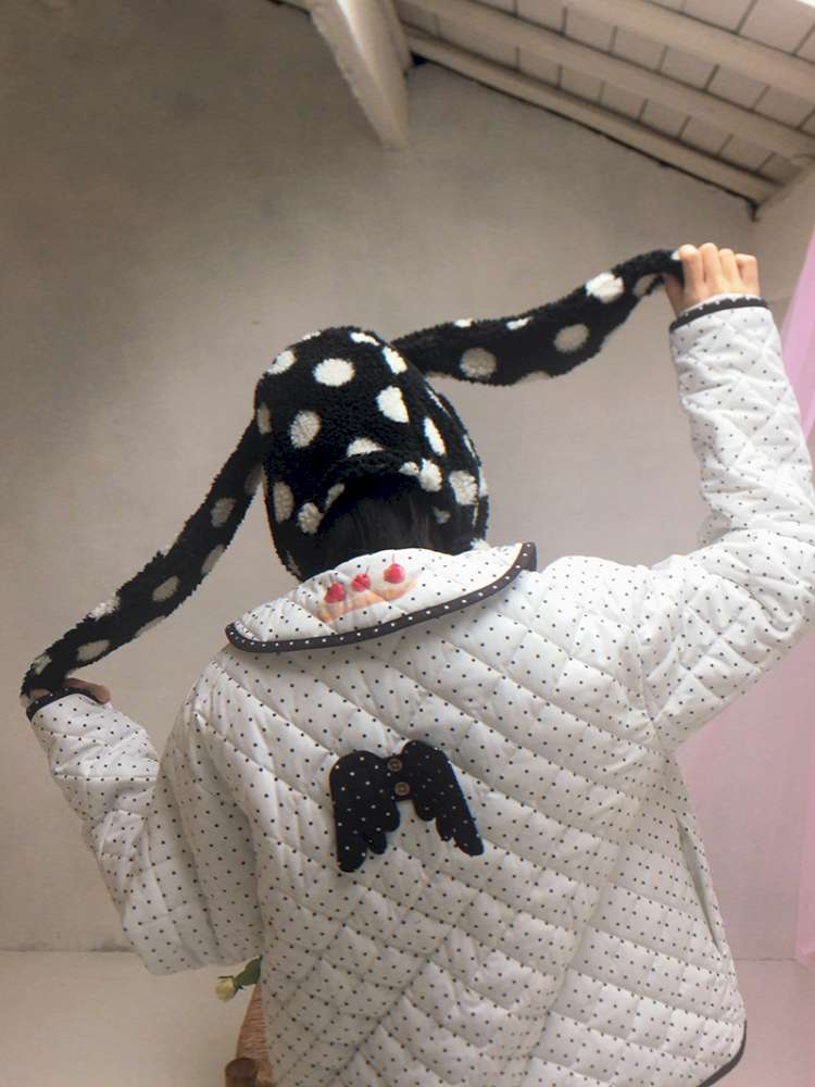 Notebook-Style Printed Cat Cotton Coat【s0000014527】