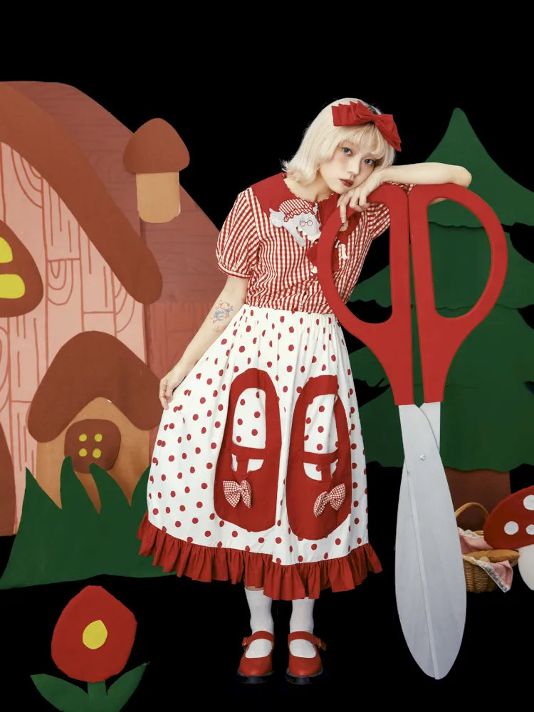 3D Pocket Polka Dot Skirt【s0000013935】