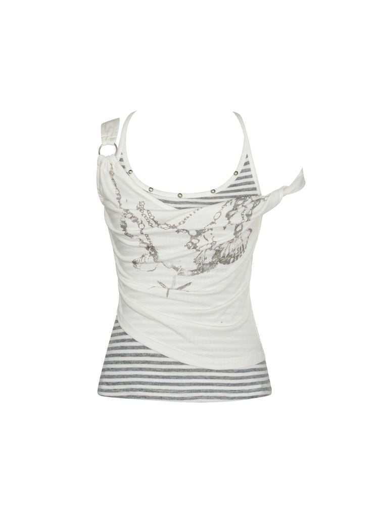 Striped Knit Cami Tank【s0000012628】