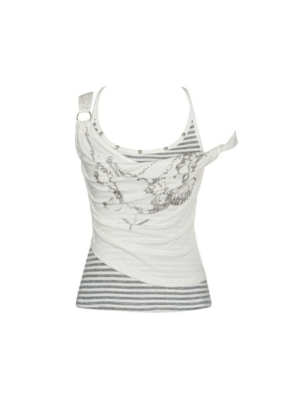 Striped Knit Cami Tank【s0000012628】