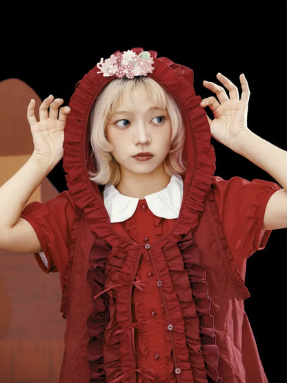 Embroidered Floral Headpiece Vest【s0000013934】