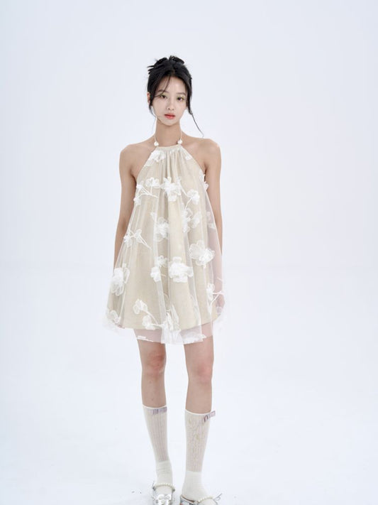 Hanging Neck Beauty Back Dress【s0000008766】