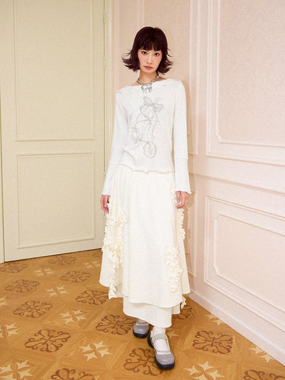 Butterfly Plate Flower Halter Skirt【s0000011642】