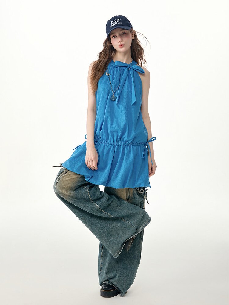 Summer Halter Off-Shoulder Dress【s0000017251】