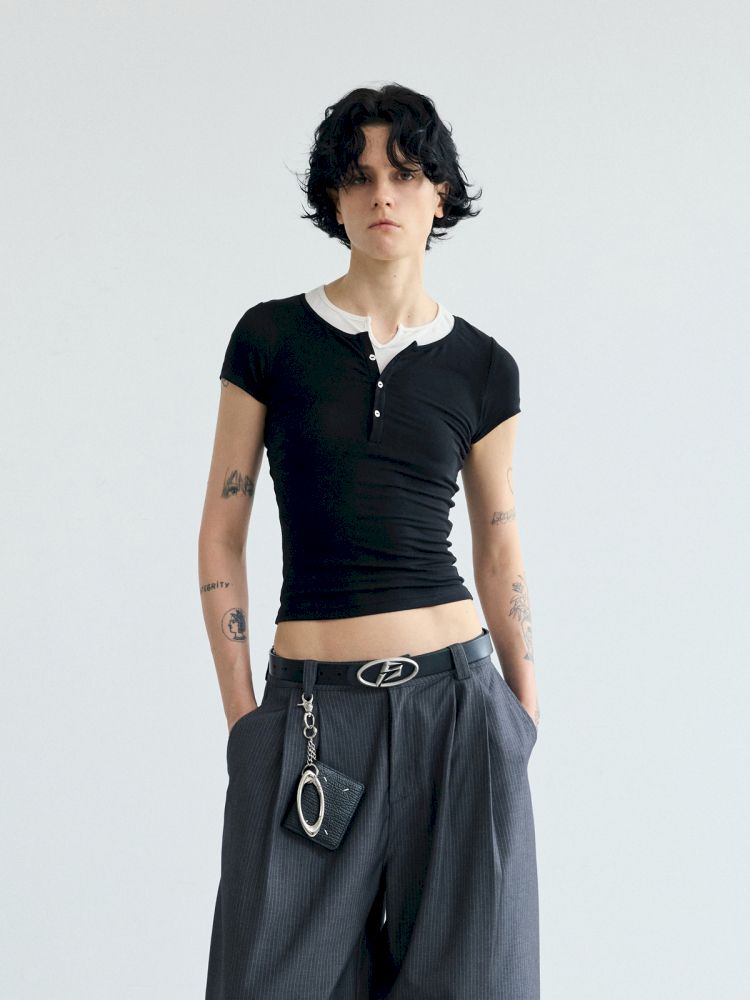 Overlay Slim short T-shirt【s0000012478】