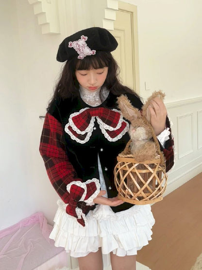 Velvet Bows Short Jacket【s0000011335】