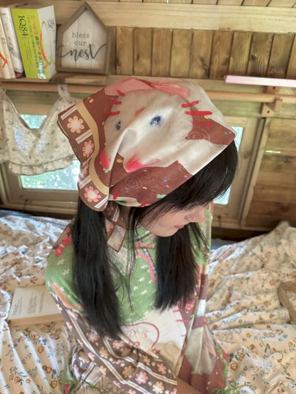 Color block print loose cake skirt【s0000012771】