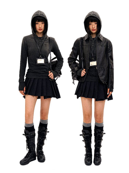 Irregular Star Studded Pleated Skirt【s0000016415】