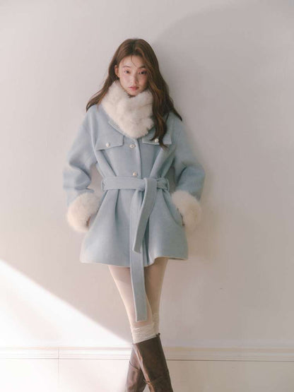 Mid-Length Wool Blend Jacket【s0000014608】