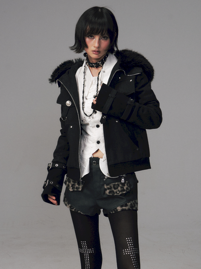 Vintage Sand Wash Detachable Hood Jacket【s0000014703】