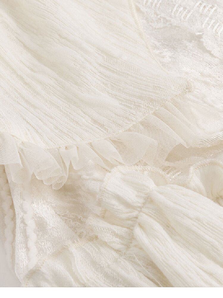 Chiffon Lace Spaghetti Dress【s0000018102】