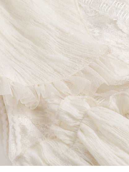 Chiffon Lace Spaghetti Dress【s0000018102】
