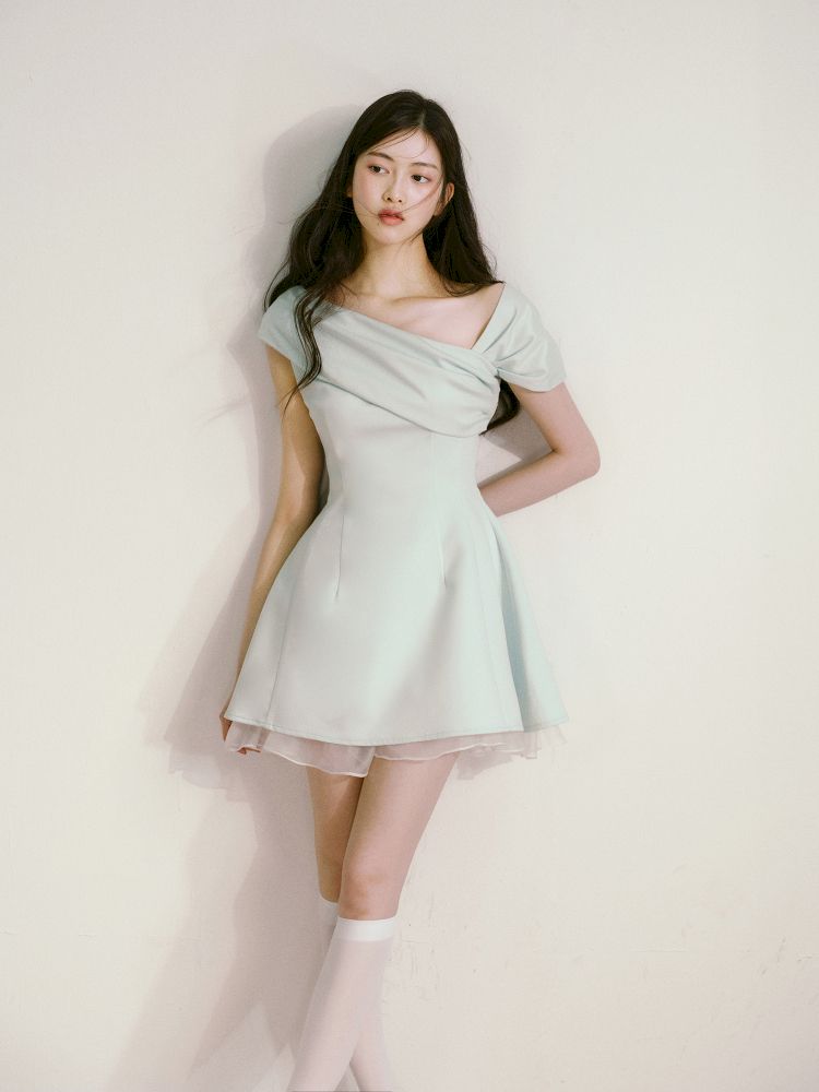 One Shoulder Slash Dress【s0000013244】