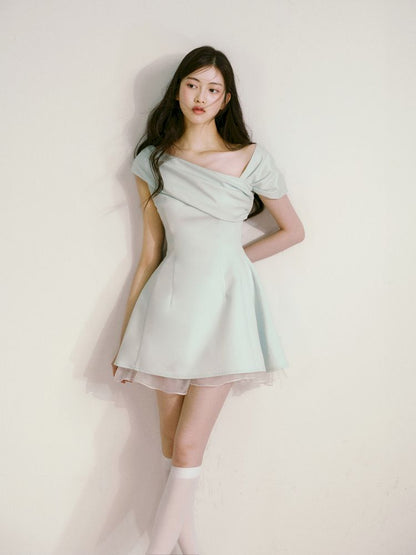 One Shoulder Slash Dress【s0000013244】