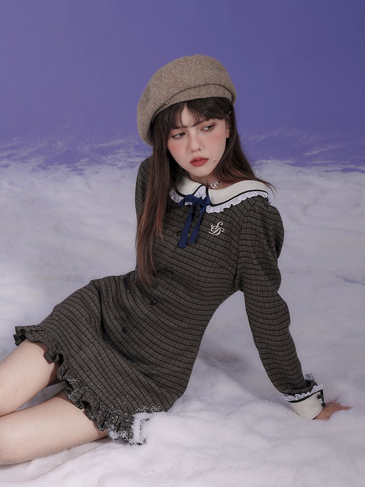 Doll Collar Long Sleeve Dress【s0000011661】