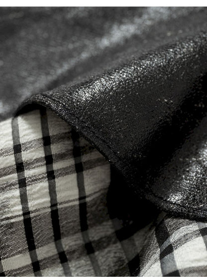 Heavy leather bustier skirt【s0000013467】