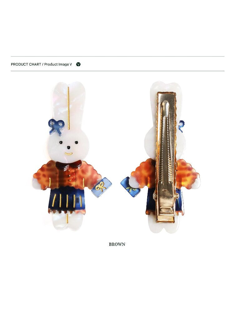 Vintage Cute Bow Rabbit Hairpin【s0000016083】