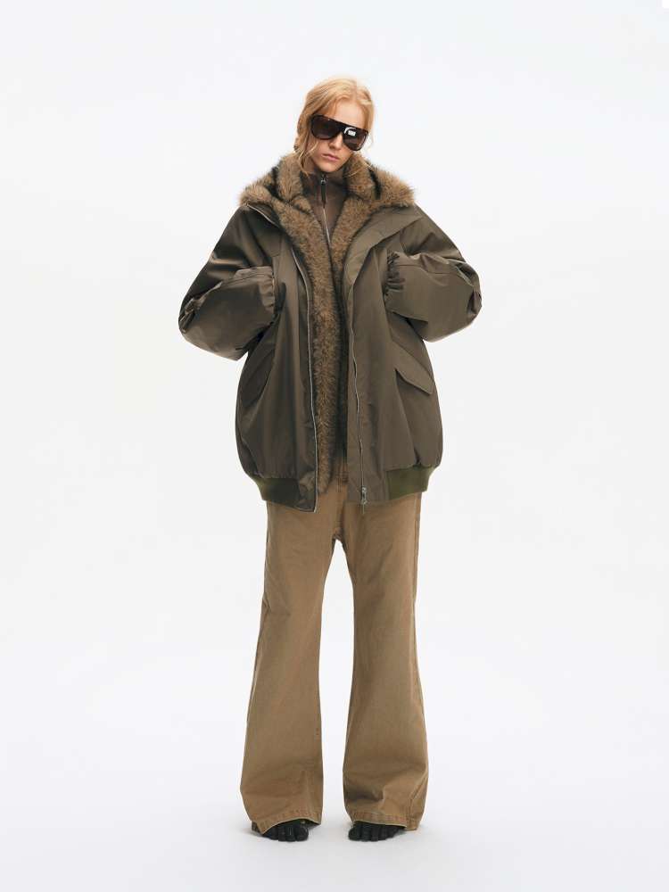 Plush Collar Warm Padded Jacket【s0000014872】