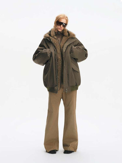 Plush Collar Warm Padded Jacket【s0000014872】