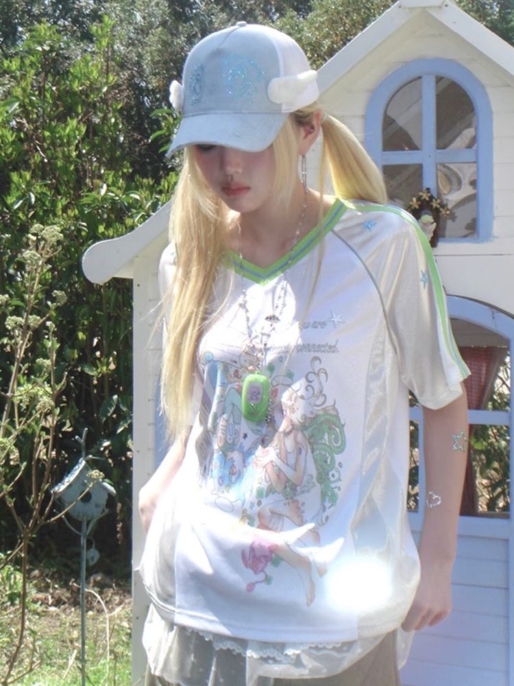 Patchwork Short Sleeve Jersey【s0000012338】