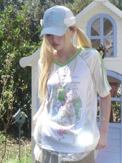 Patchwork Short Sleeve Jersey【s0000012338】