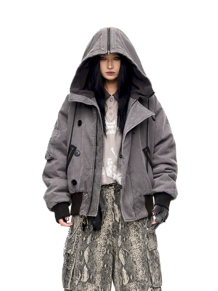 Flight Hooded Loose Jacket【s0000011361】