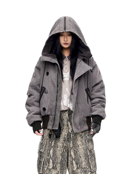 Flight Hooded Loose Jacket【s0000011361】