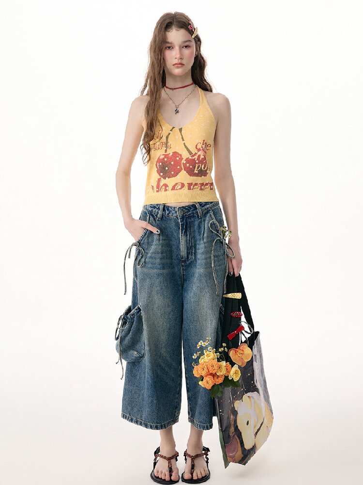 Vintage Strappy Pocket Workwear Jeans【s0000017311】