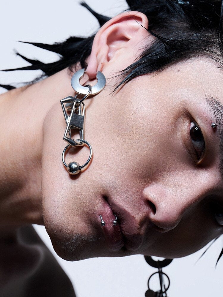 Titanium Steel Zipper Earring【s0000018895】 – SCULTURE（エス