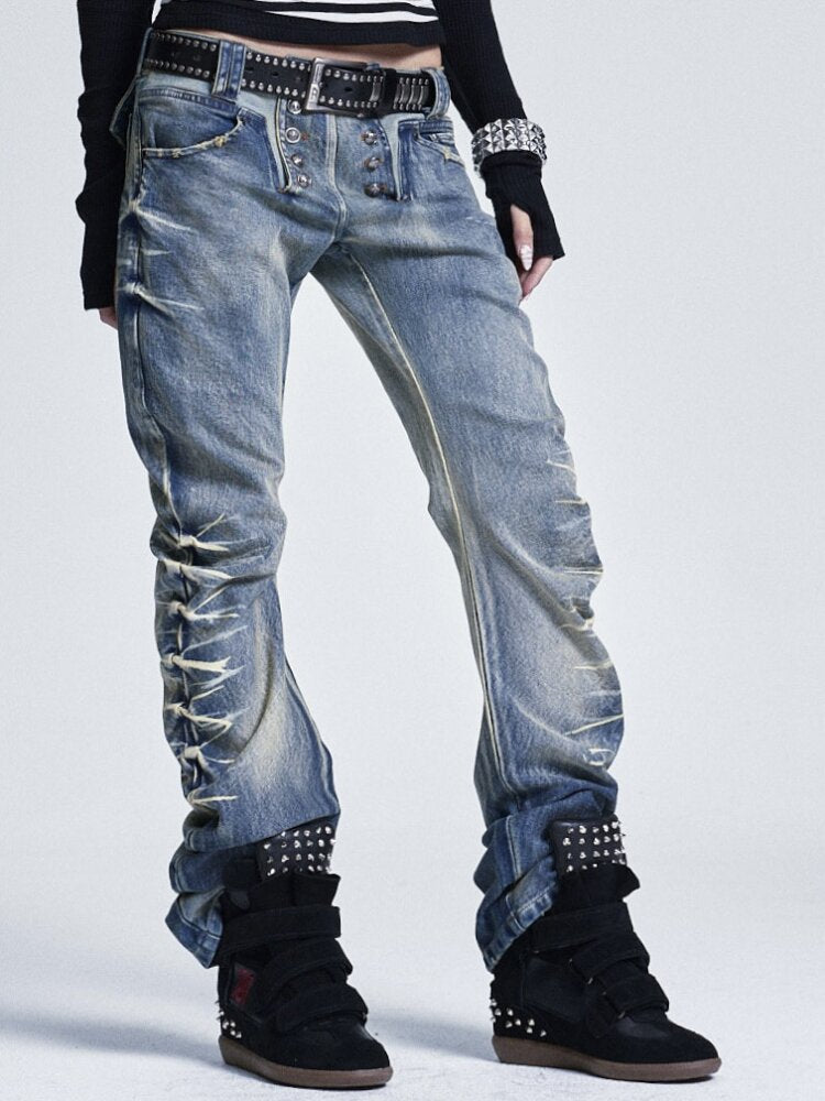 Washed Heavy Work Scimitar Jeans【s0000015559】