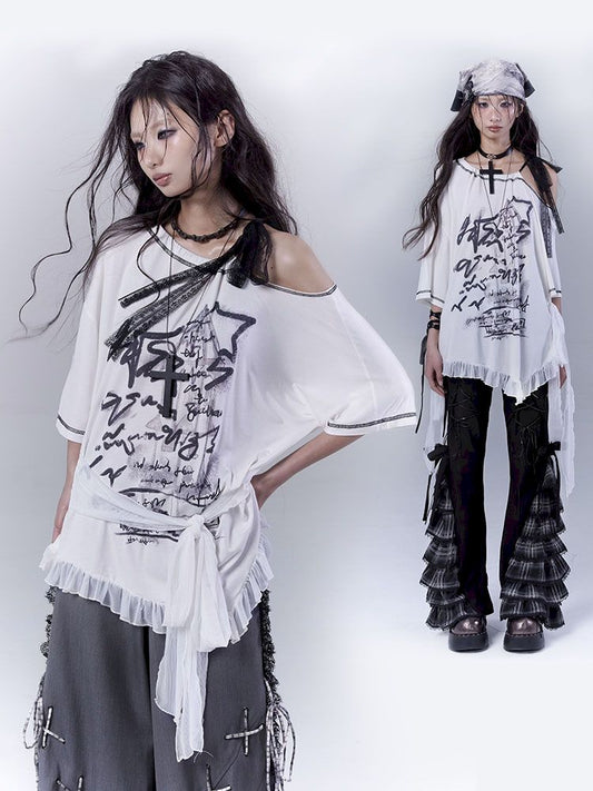 Sheer Loose Comfort Model T-Shirt【s0000012379】